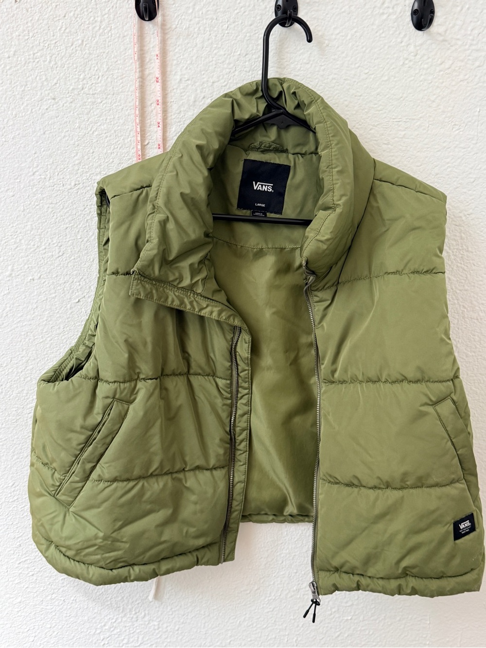 Vans Olive Green Quilted Puffer Vest